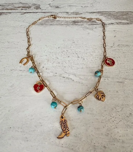 Vintage Western Charmed Link Chain