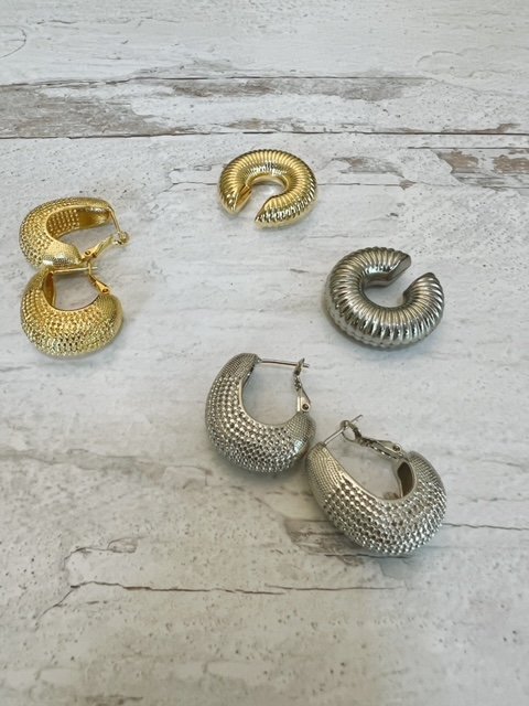 Stainless Steel Jumbo Ear Huggies and Cuff