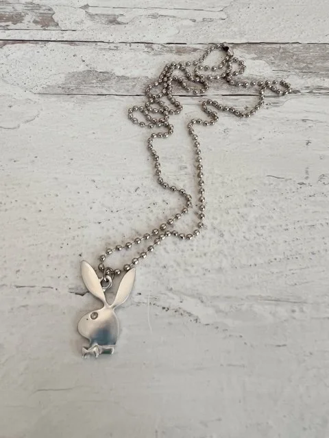 Stainless Steel Bunny Tux Chain w/Sapphire Long