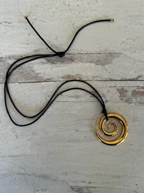 Faux Leather Spiral Choker