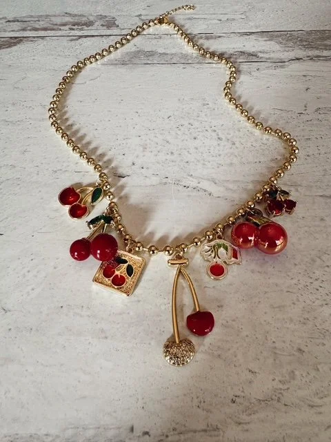 Cherry Charmed Ball Chain