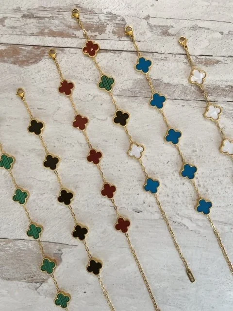 18k Rounded Cross Bracelets