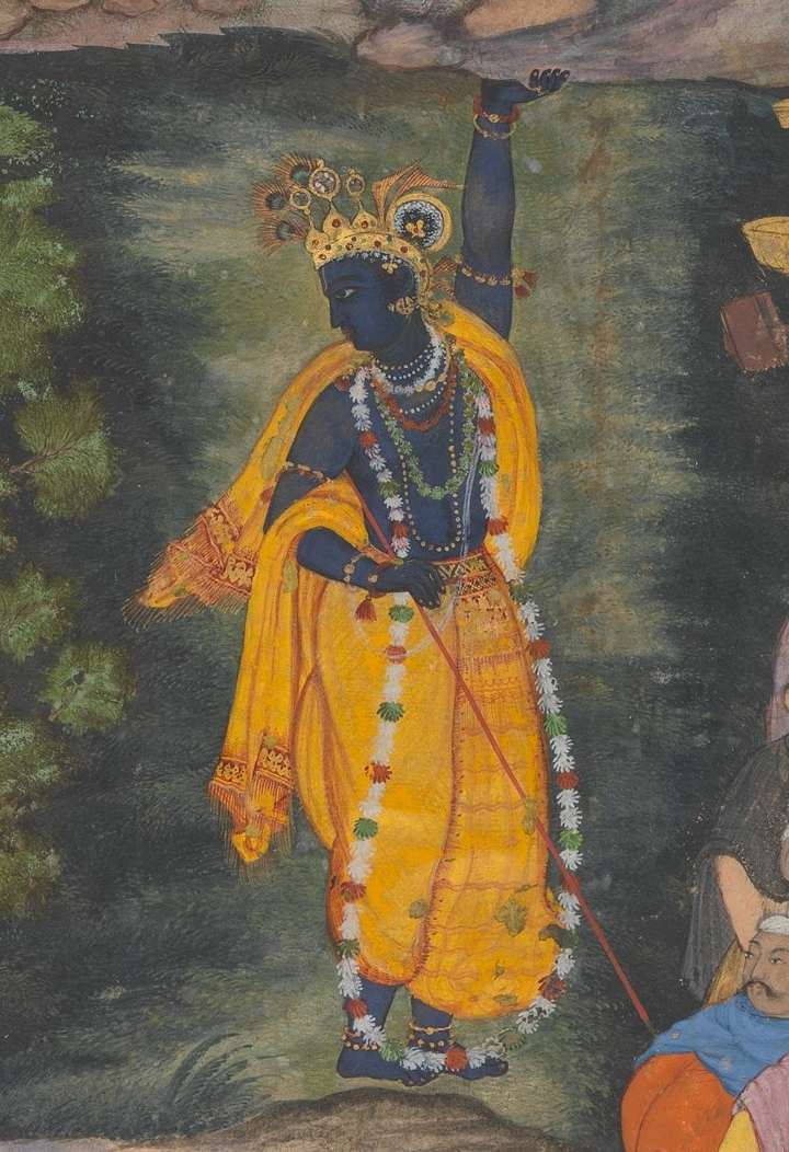 Krishna Holds Up Mount Govardhan