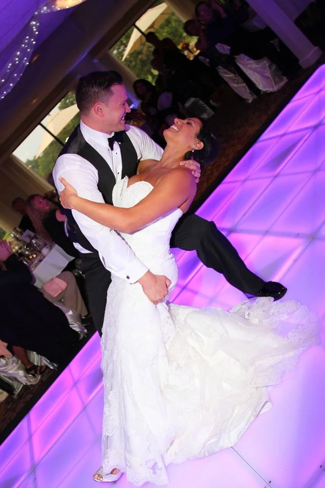 Webster Golf Bride and Groom on LED Dance Floor
