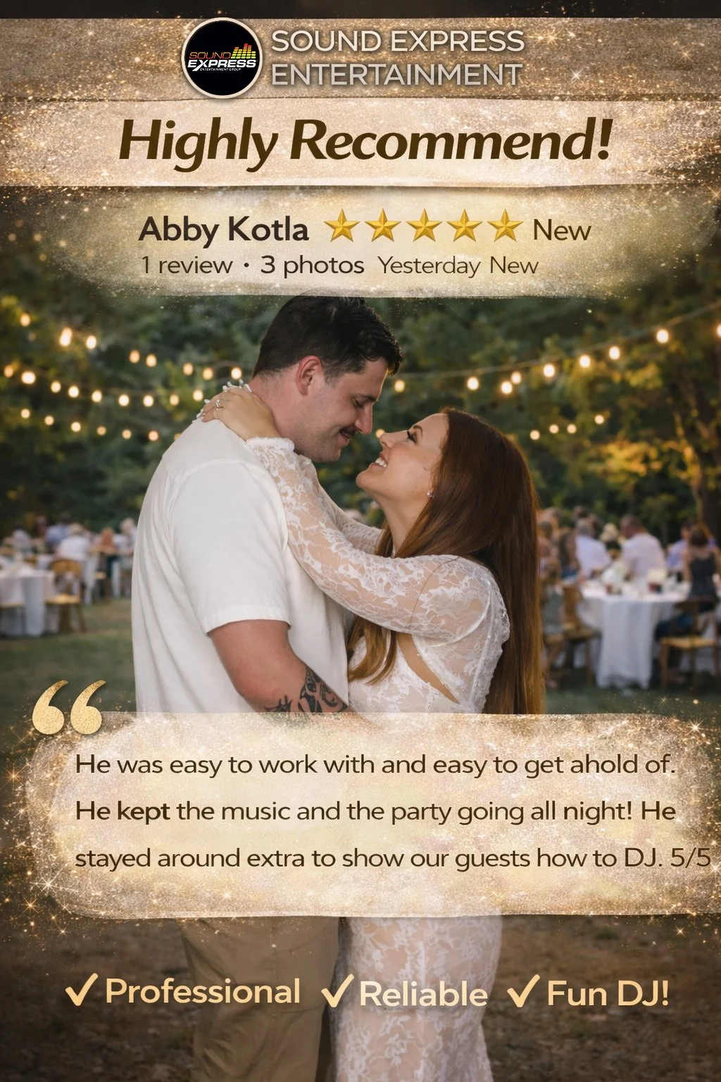 5-Star Wedding DJ Review - Romantic First Dance at Rochester NY Venue