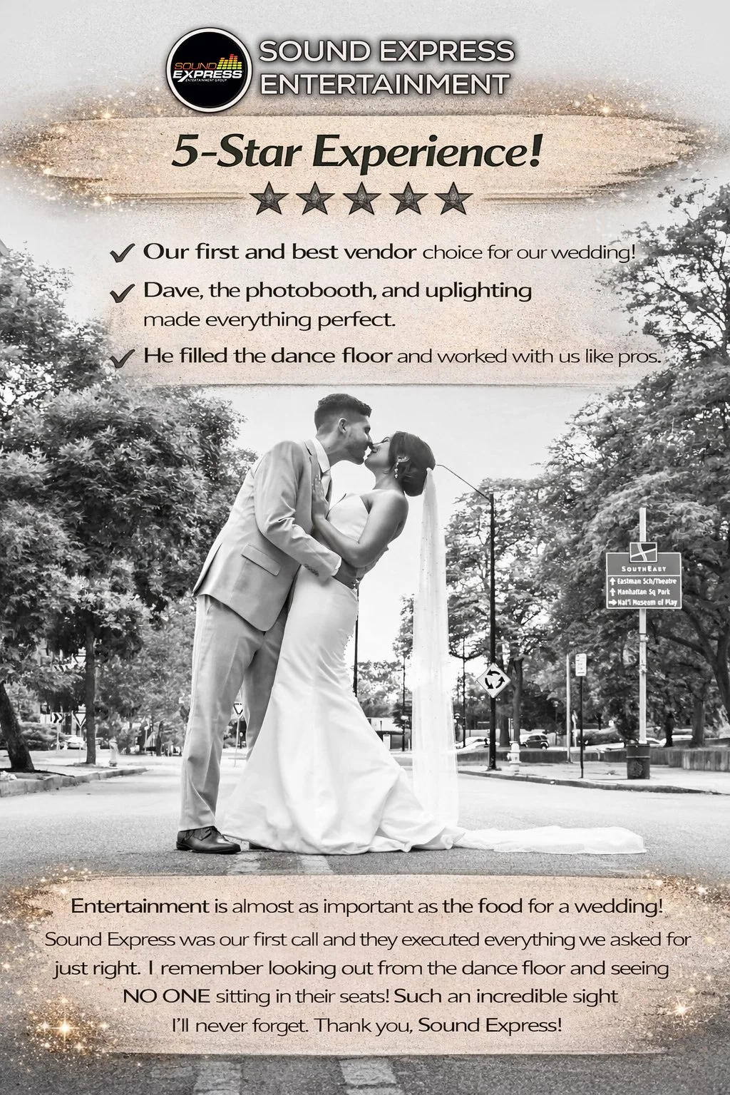 5-Star Wedding DJ Review - Sound Express Entertainment Rochester NY