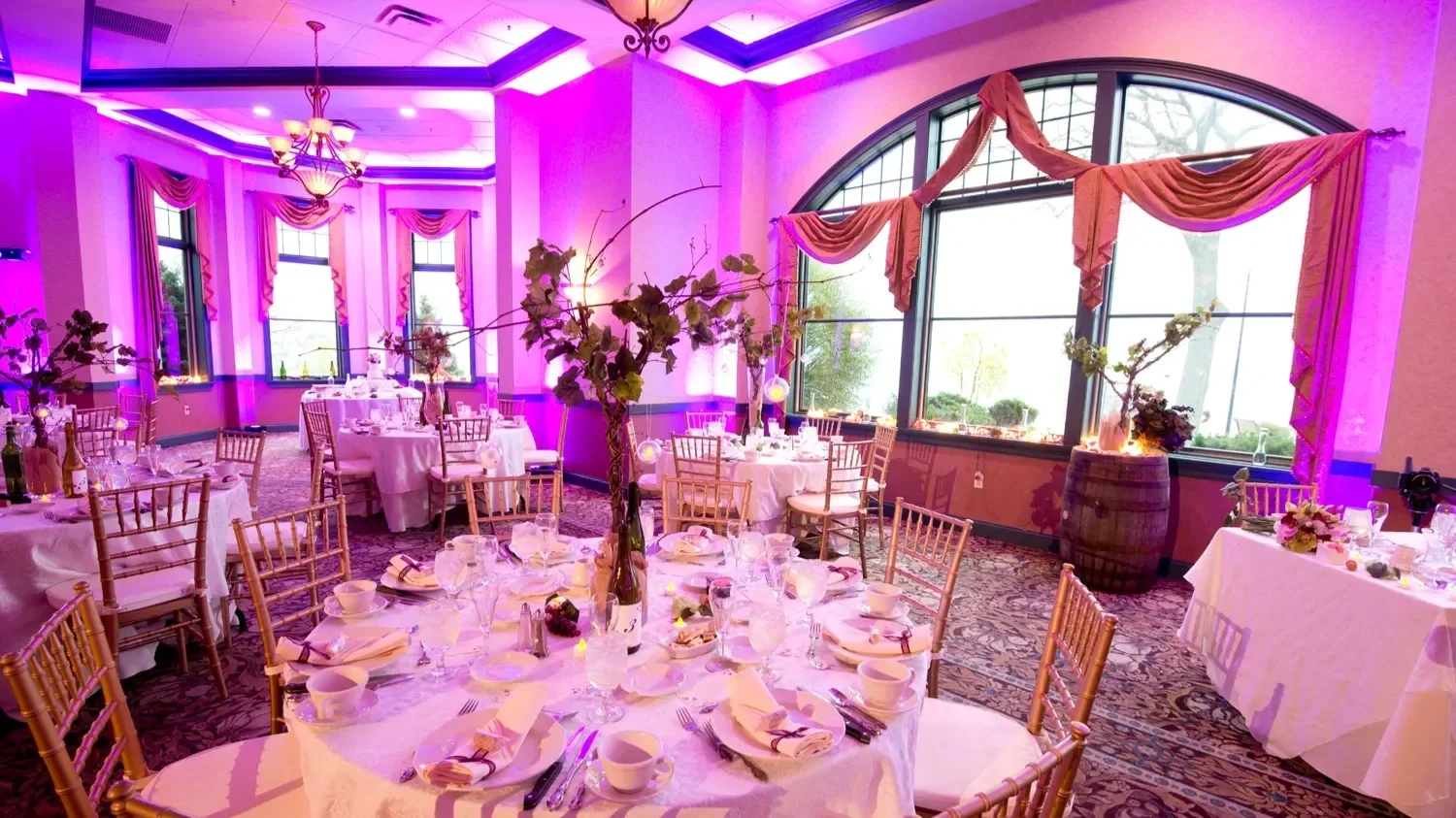 Wedding uplighting in Rochester NY by Sound Express Entertainment