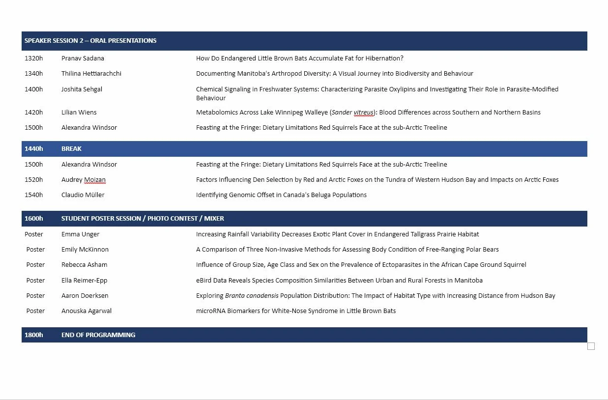 TWS Manitoba 2024 AGM Program