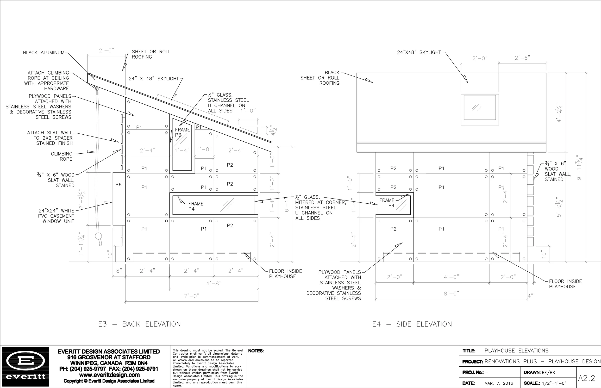 Playhouse Elevations