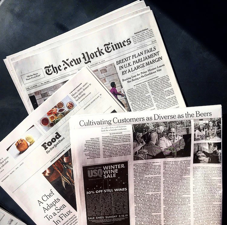 New York Times 'Cultivating Customers as Diverse as the Beers'
