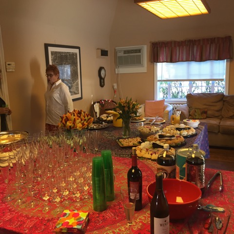 Jan Millic—setting up before the party
