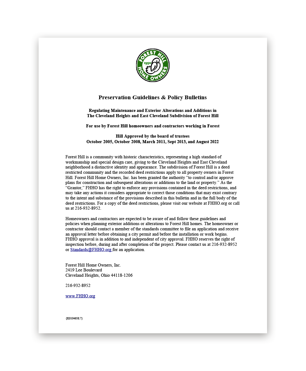 Preservation Guidelines