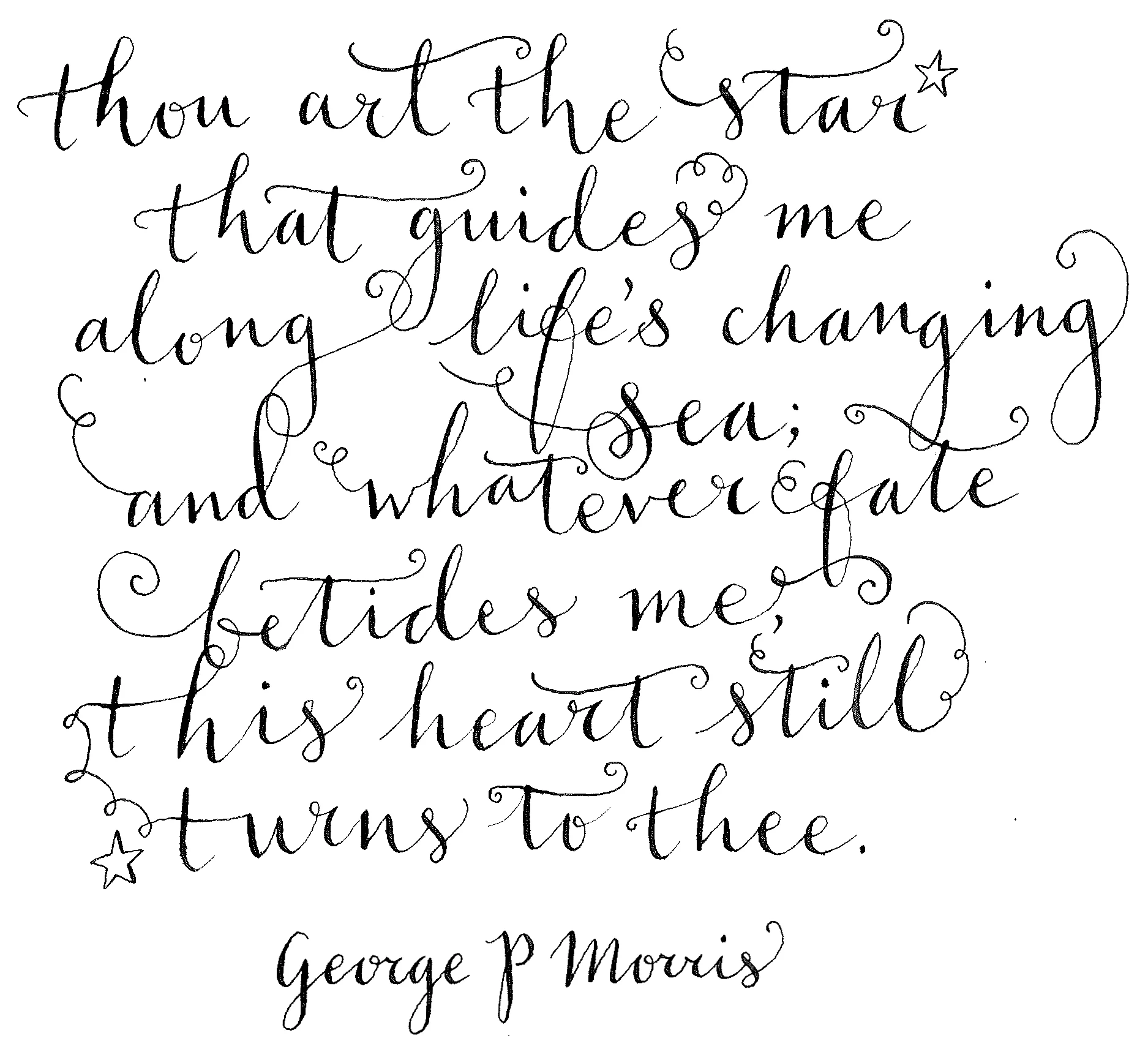 Order of service calligraphy