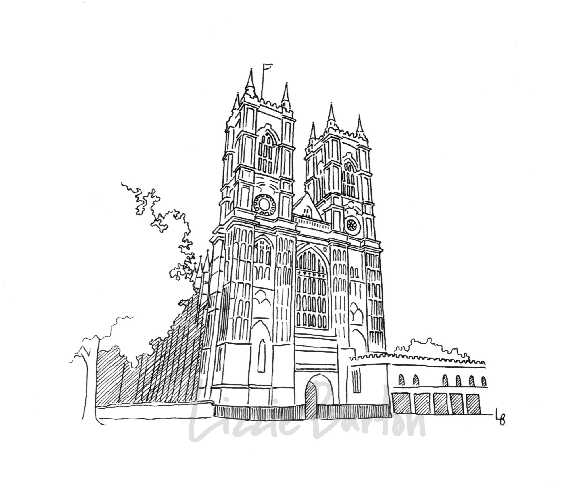 Drawing of Westminster Abbey