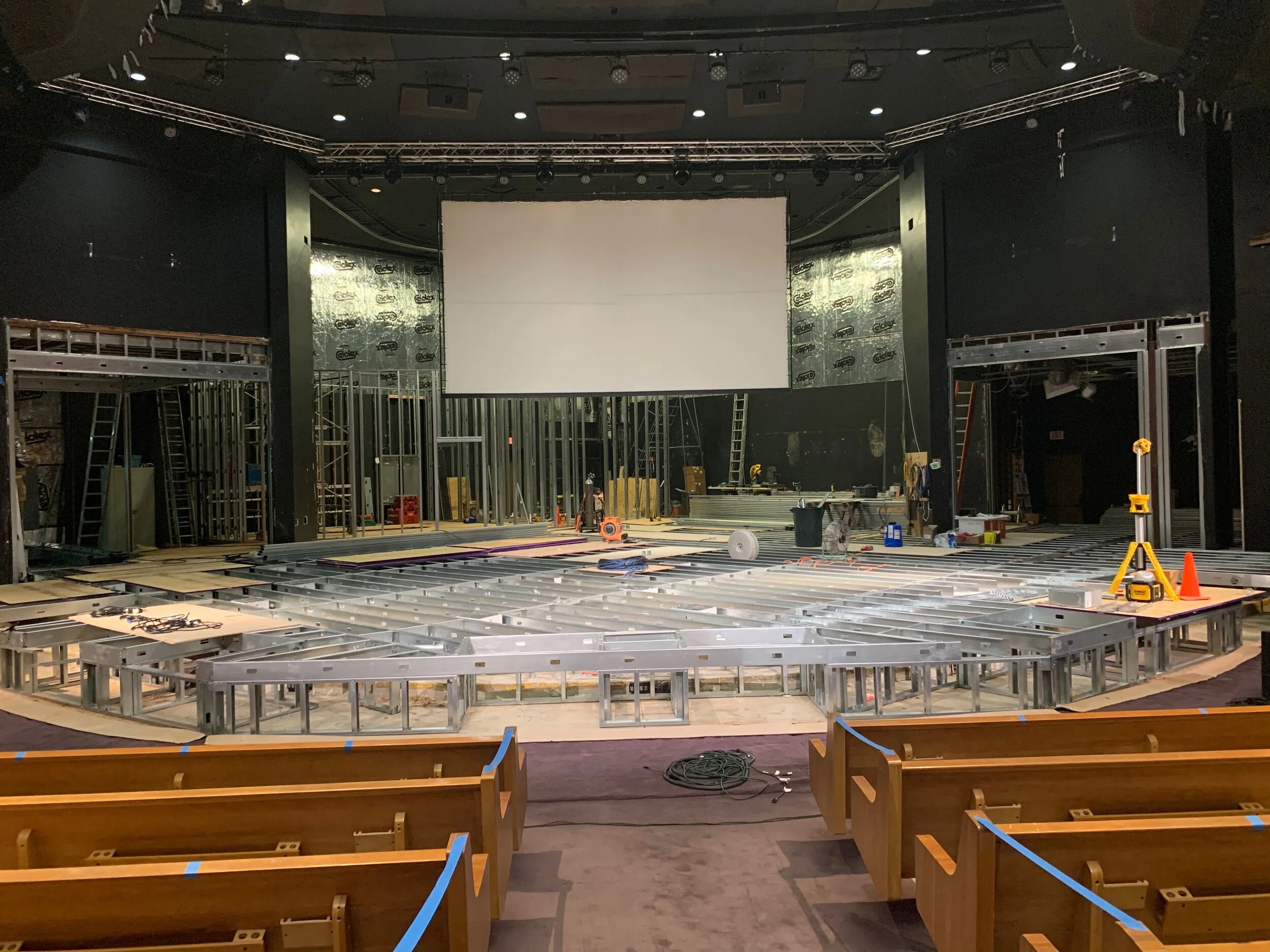Construction Progress at Evangel Temple