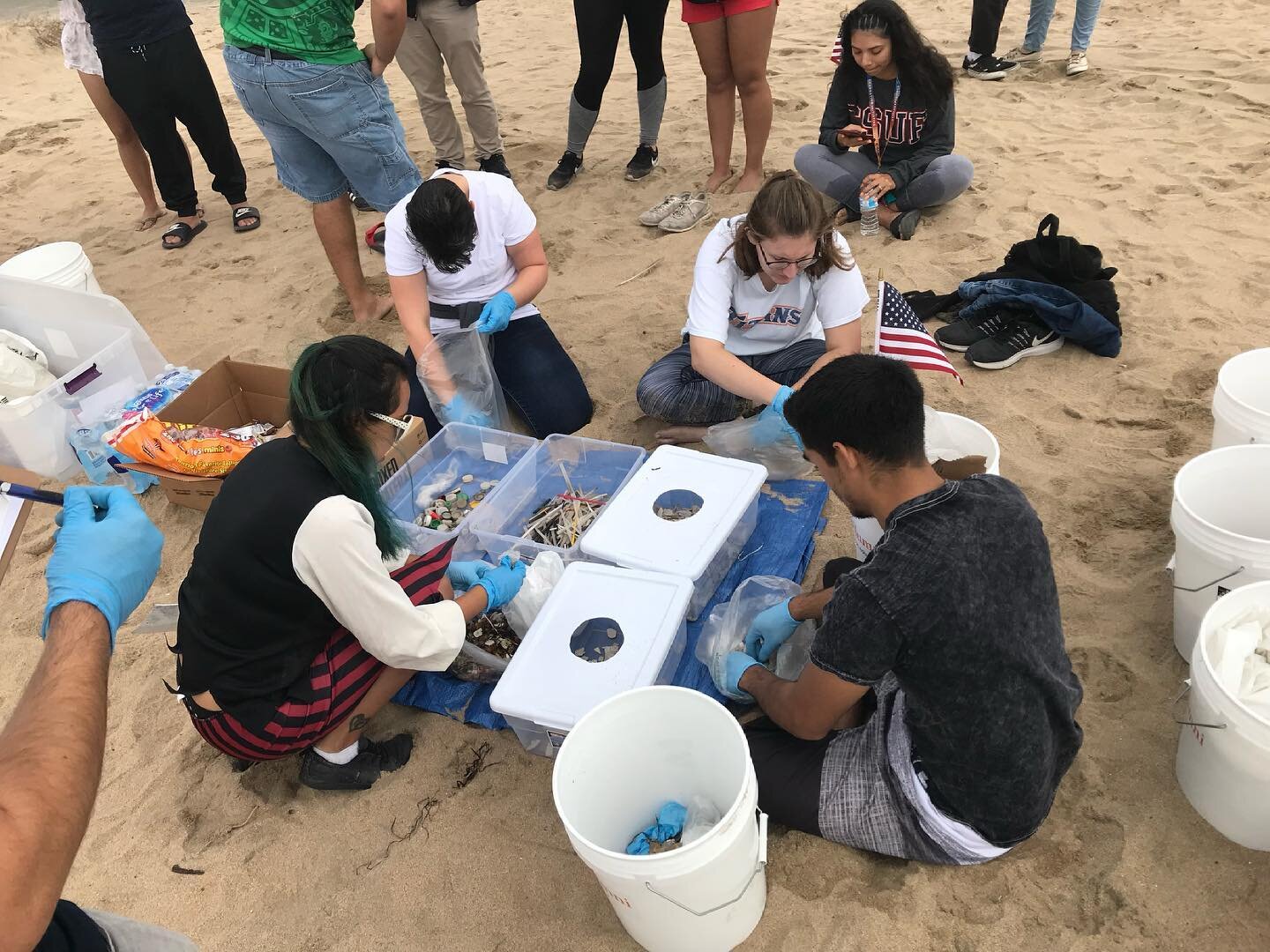 #throwbackthursday Photo from back in the day when we all counted caps, straws, and balloons together. 

While things aren&rsquo;t 💯 back to normal, we are excited to have volunteers from around the country participate in cleanups this weekend throu