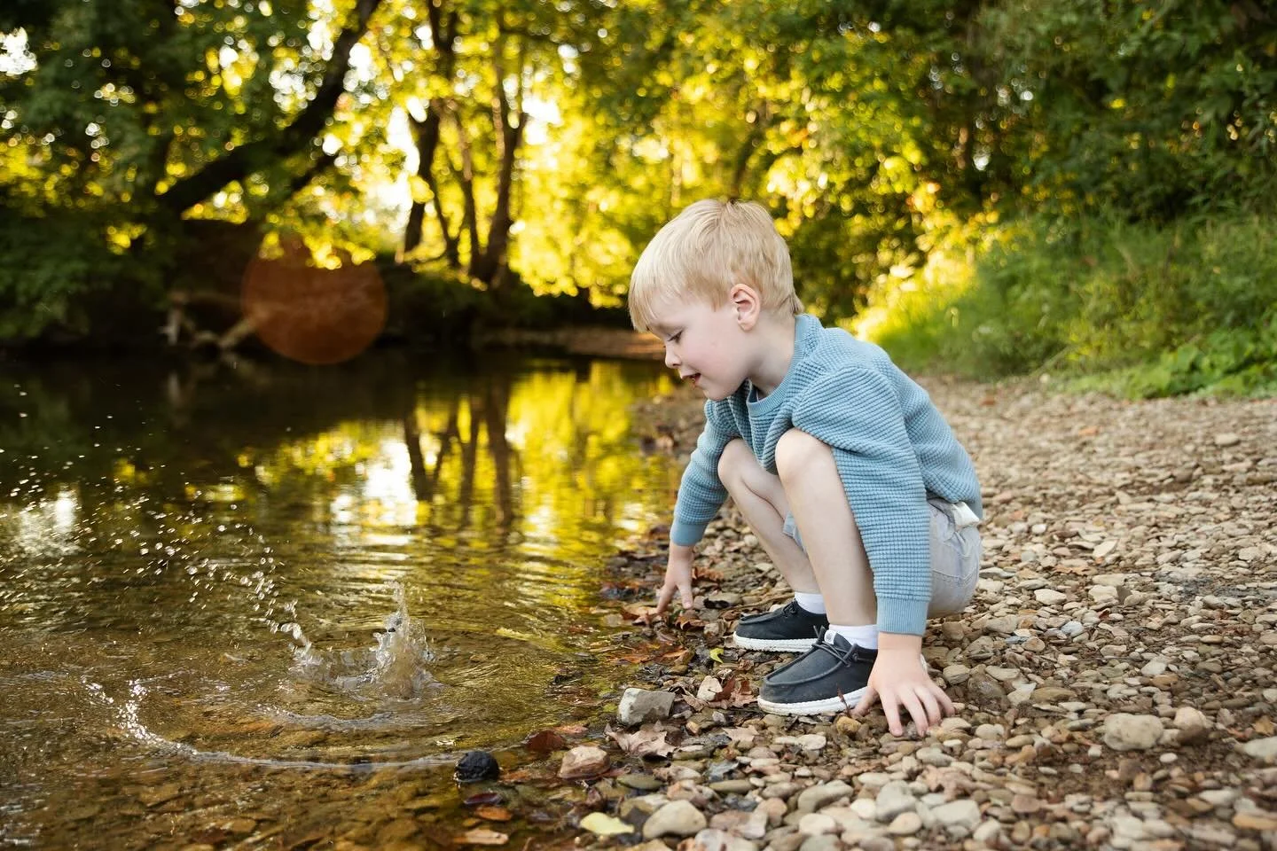 The joy of a little boy when you find a creek will always be a hit!
I got a text from Keegan’s Mom this morning that he was hoping to “play in the water with Madeline” again today, and that is the ultimate compliment as a photogra