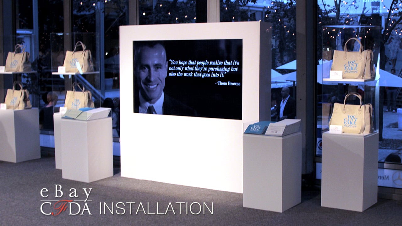 eBay + CFDA, You Can't Fake Fashion Installation