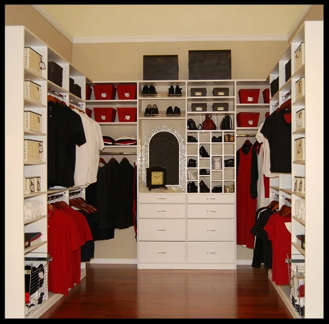 Red and White Closet
