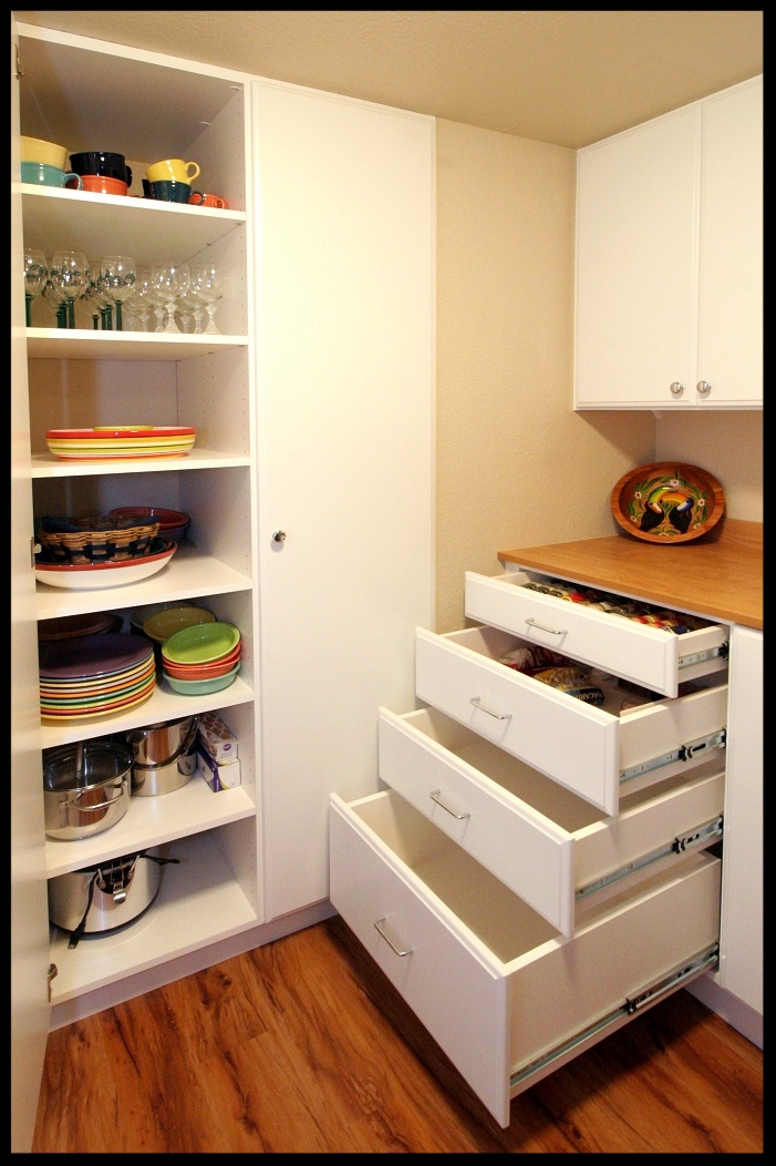 White Pantry Drawers