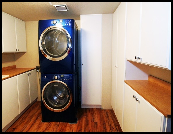 White Laundry Cabinets