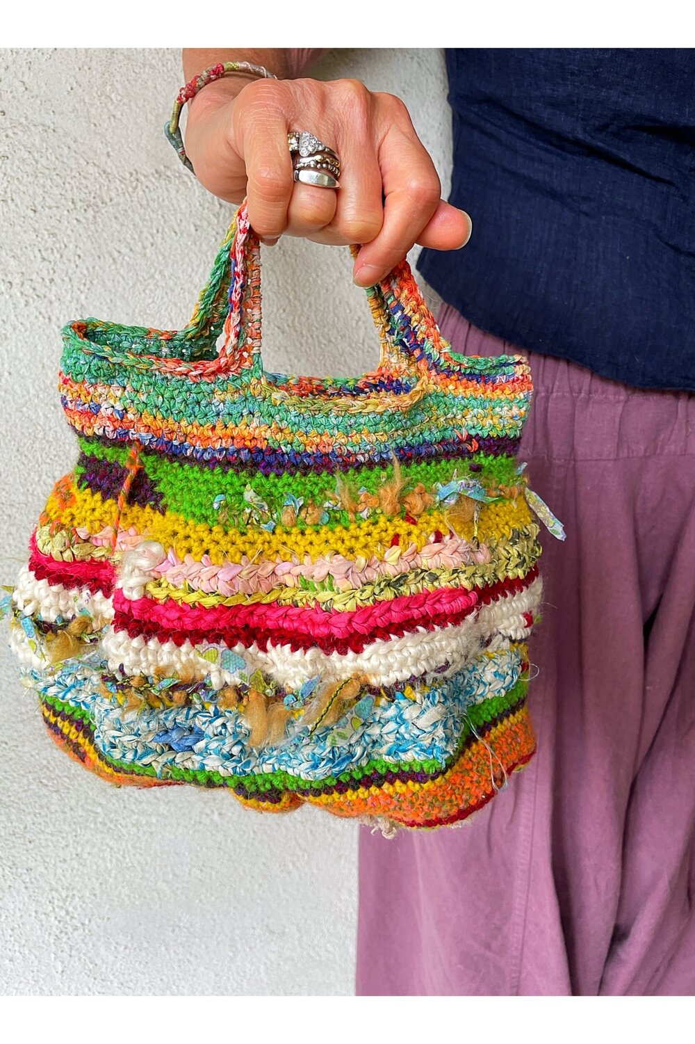 Crochet Rainbow Bag / Purse - New! - clothing & accessories - by