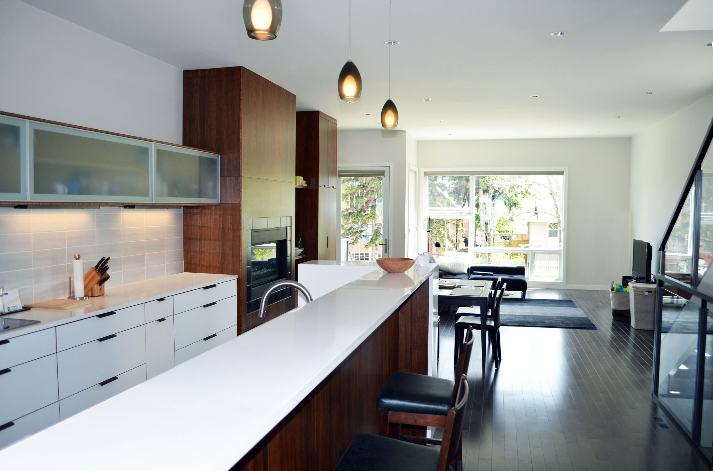  Kitchen view looking west to living room.  with Hive Modular 