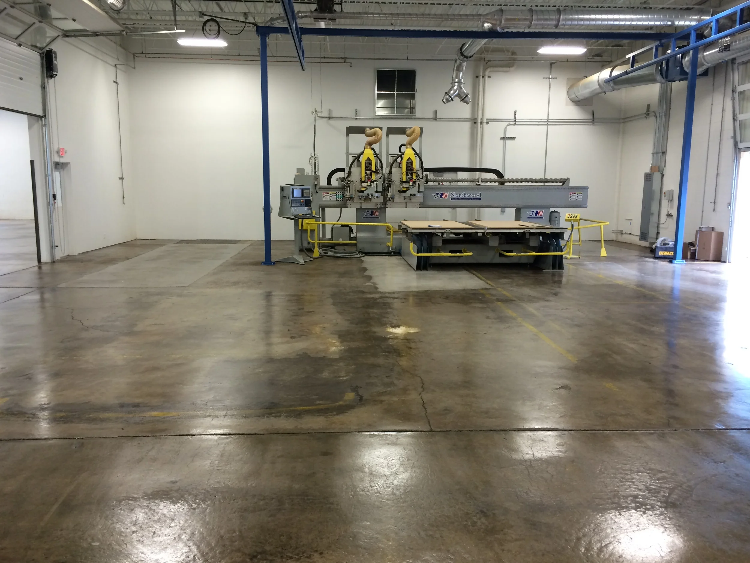  CNC Production room prior to move in.  with Hive Modular 