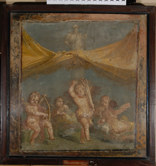 Figure 6: Small panel from Room 16. Museo Archeologico Nazionale di Napoli, 9207. Accessed via the Expeditio Pompeiana Universitatis Helsingiensis.