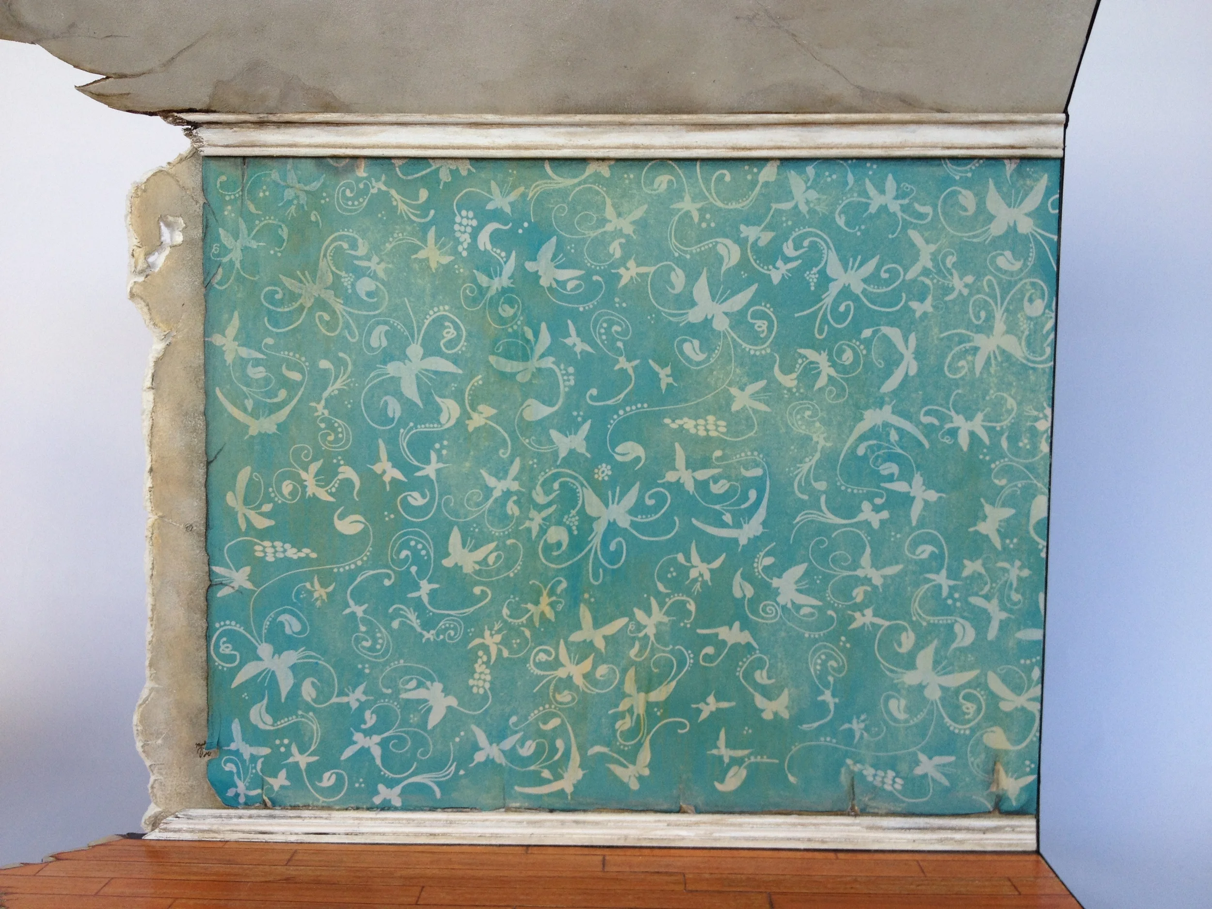  I traced each butterfly from his painting in Illustrator, and then added my own to fill in the gaps behind the chair. &nbsp;This wallpaper was used by the I'm Scared team in their short film! &nbsp; 