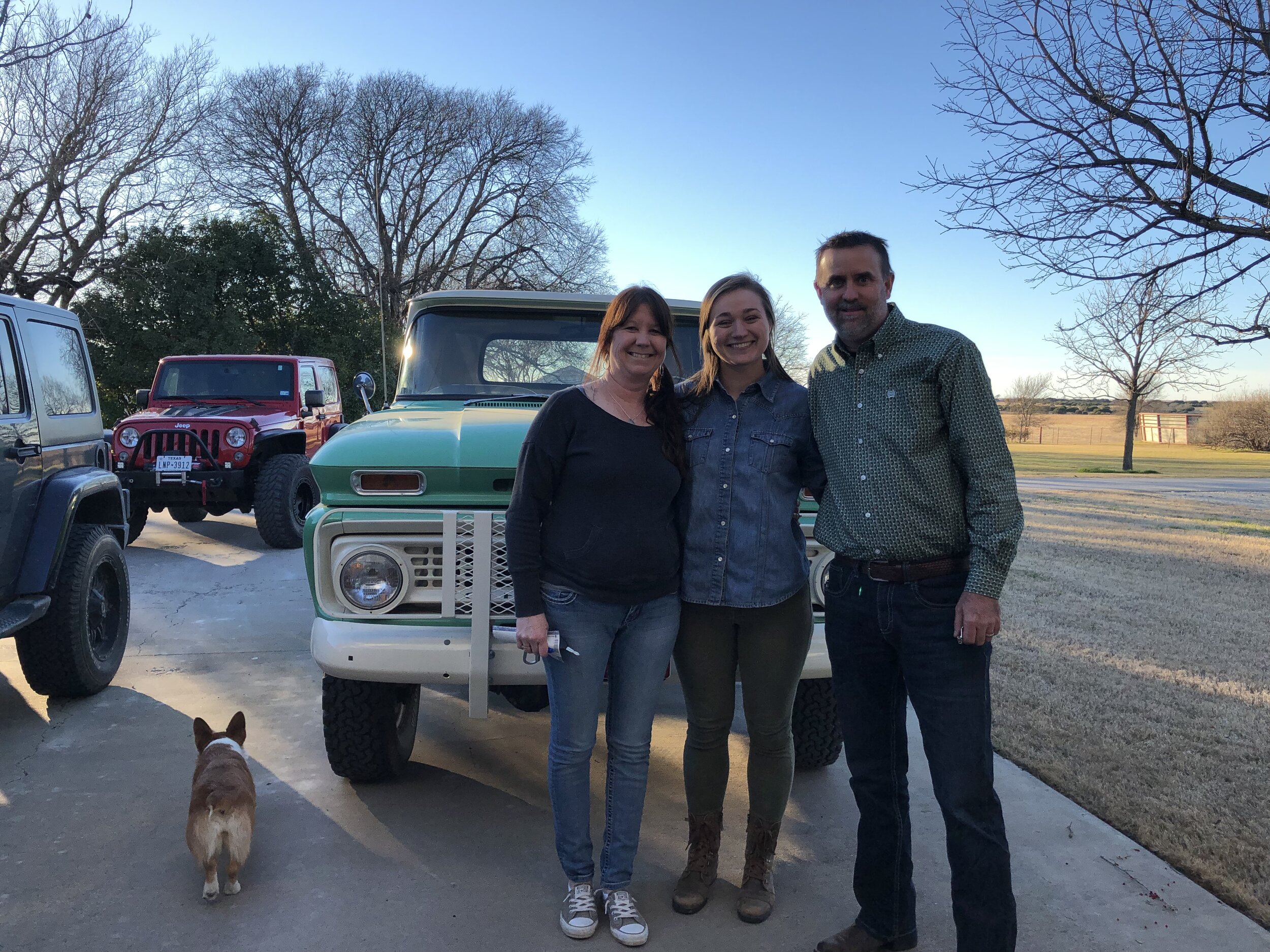 These lovely people sold me the truck of my dreams, a 1963 Chevy.