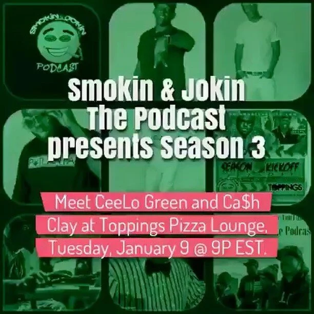 🗣#SEASON3 #Alert 🚨#SEASON3 #Alert🚨  #tonightAtl #TuesdayNightsAtl
 #🚨🚨🚨 🚨🚨🚨 🚨🚨🚨
#SMOKIN&amp;JOKIN 💨@smokinjokin1 ! 
_______________________________
🔥With #CeeLoGoodie 
@CeeLoGreen
🔥 #CeeLoGreen
🔥&amp; #CashClayBeats @CashClayBeats
___