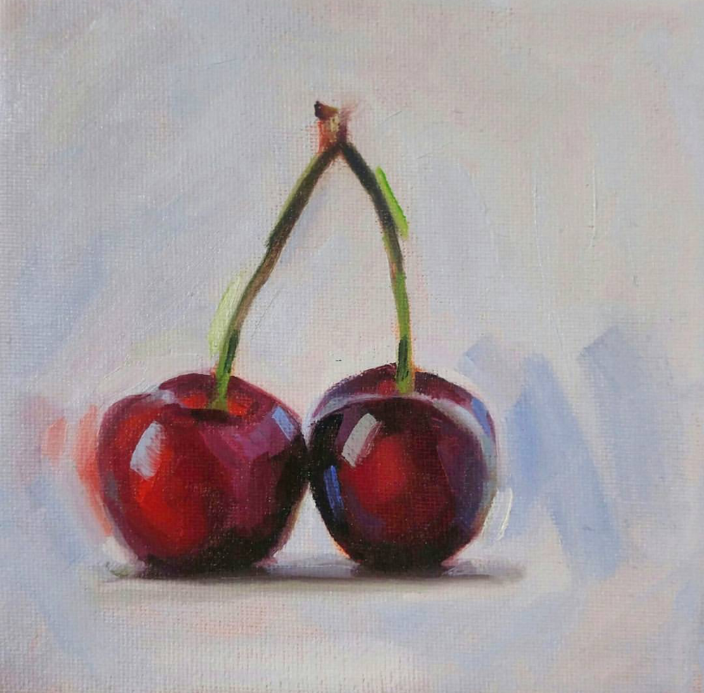 Cherries, 6x6