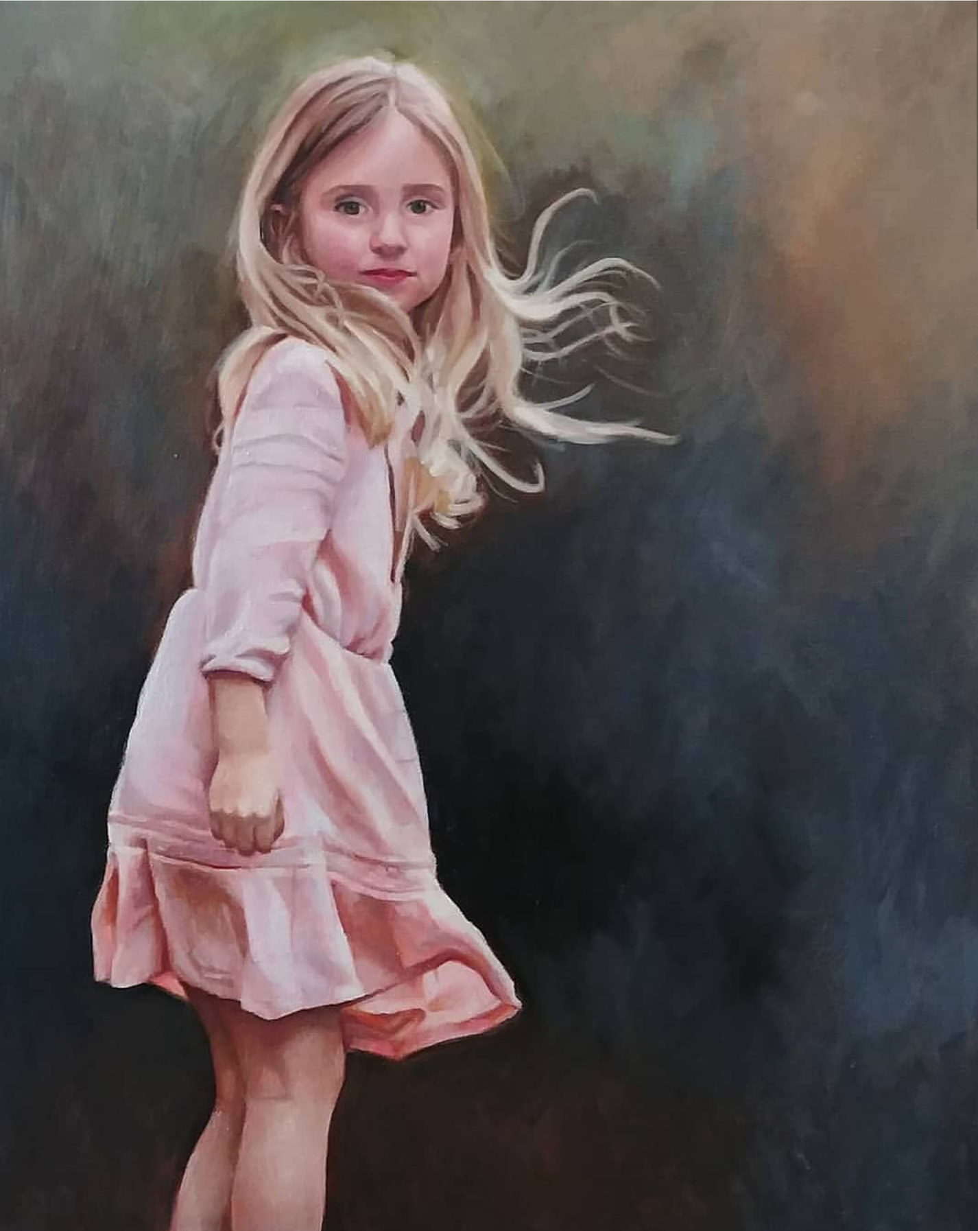 Pink Dress, 16x20