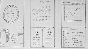 Sketches of what would become the final product.