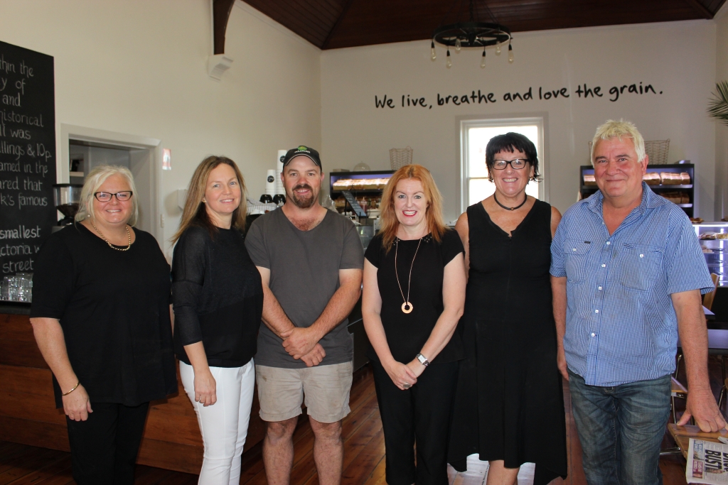 Partners in Bakery on Broadway: Amanda Gretgrix (Darren absent), Nikki & Adrien Coatsworth, Christine McKerzie (Chris Duffy absent), Ann & Marcus Durie.
