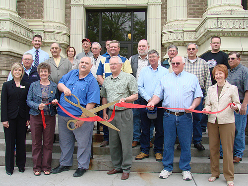 The Ord Chamber of Commerce celebrates every new enterprise with a ribbon cutting ceremony.
