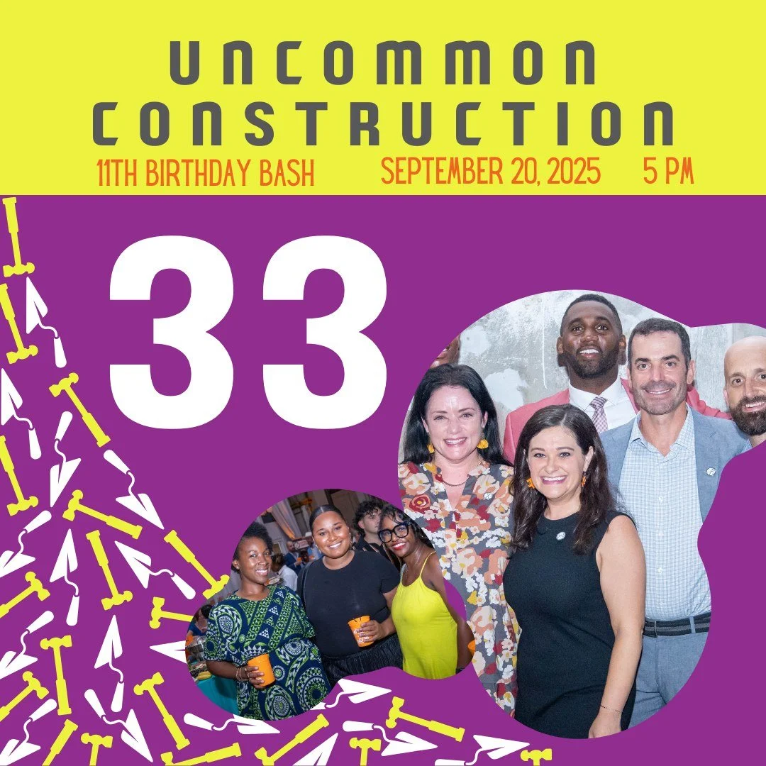 Days!⏳ 33 🏗️🎉
Get your tickets now! Share this post to show your support!
🎟️ Tickets &rarr; Link in bio or uncommonconstruction.org/birthday 🔨✨

#BirthdayBash #SupportYouthNow #unCommonConstruction #BuildTheFuture