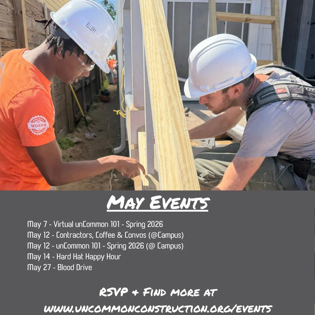 Check out what's happening on campus this month!

For our Industry partners and industry aligned folks, we hope to see you at Contractors, Coffee &amp; Convos!

Save the date for our May 27 Blood Drive! Open to all!