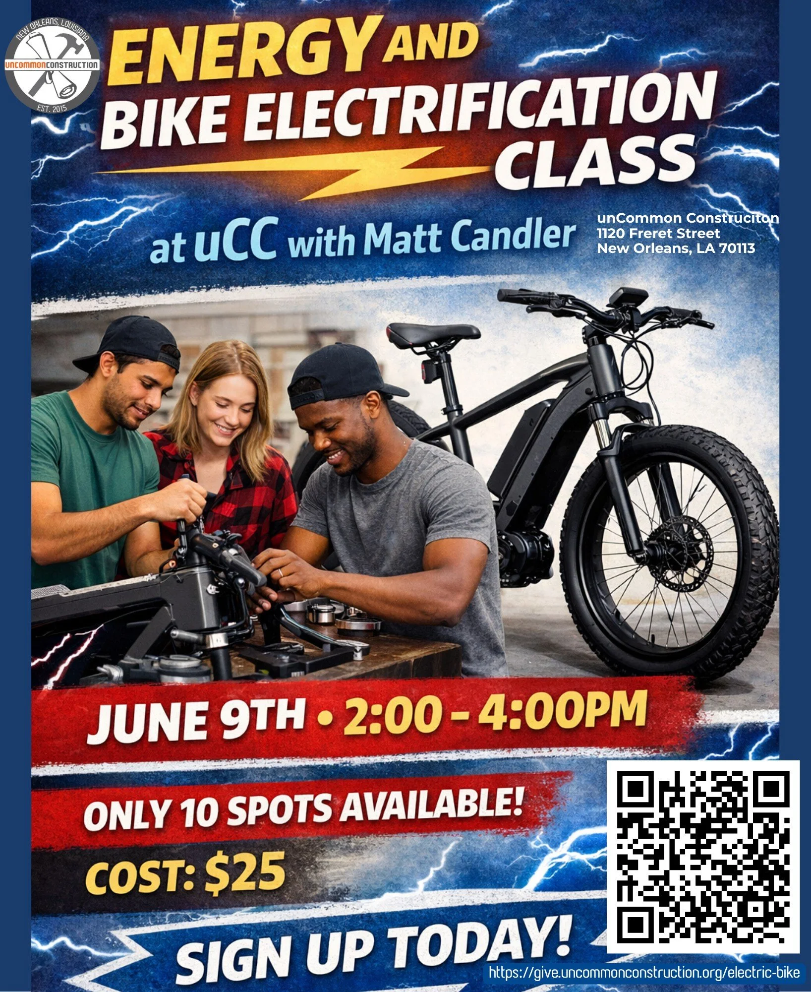 ⚡ Step into the future with hands-on training in one of the world&rsquo;s fastest-growing industries: electrification!

In this high-energy, interactive class, you&rsquo;ll discover how electric bikes, EVs, and everyday appliances actually work &mdas