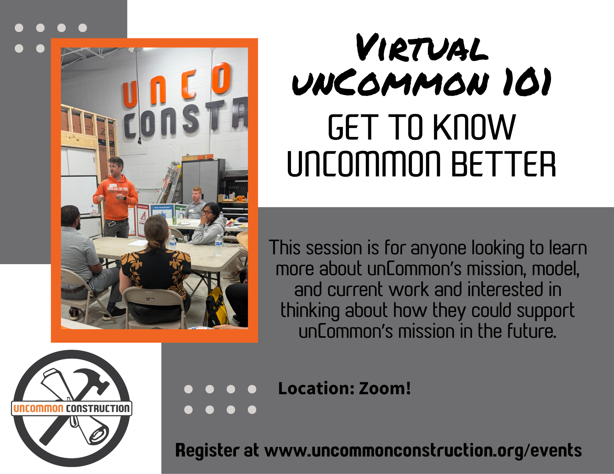 Virtual unCommon 101 - Summer 2026!