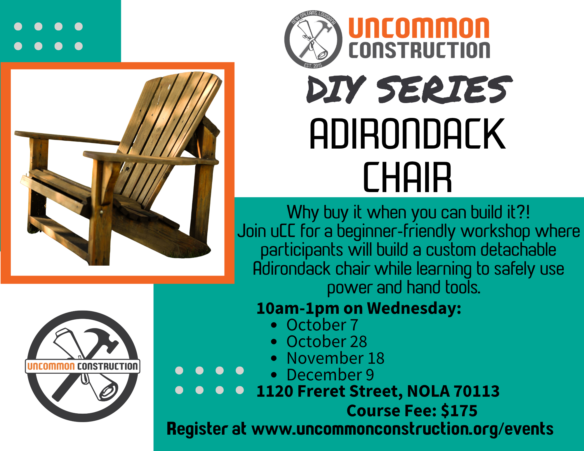 DIY Workshop:  Adirondack Cair
