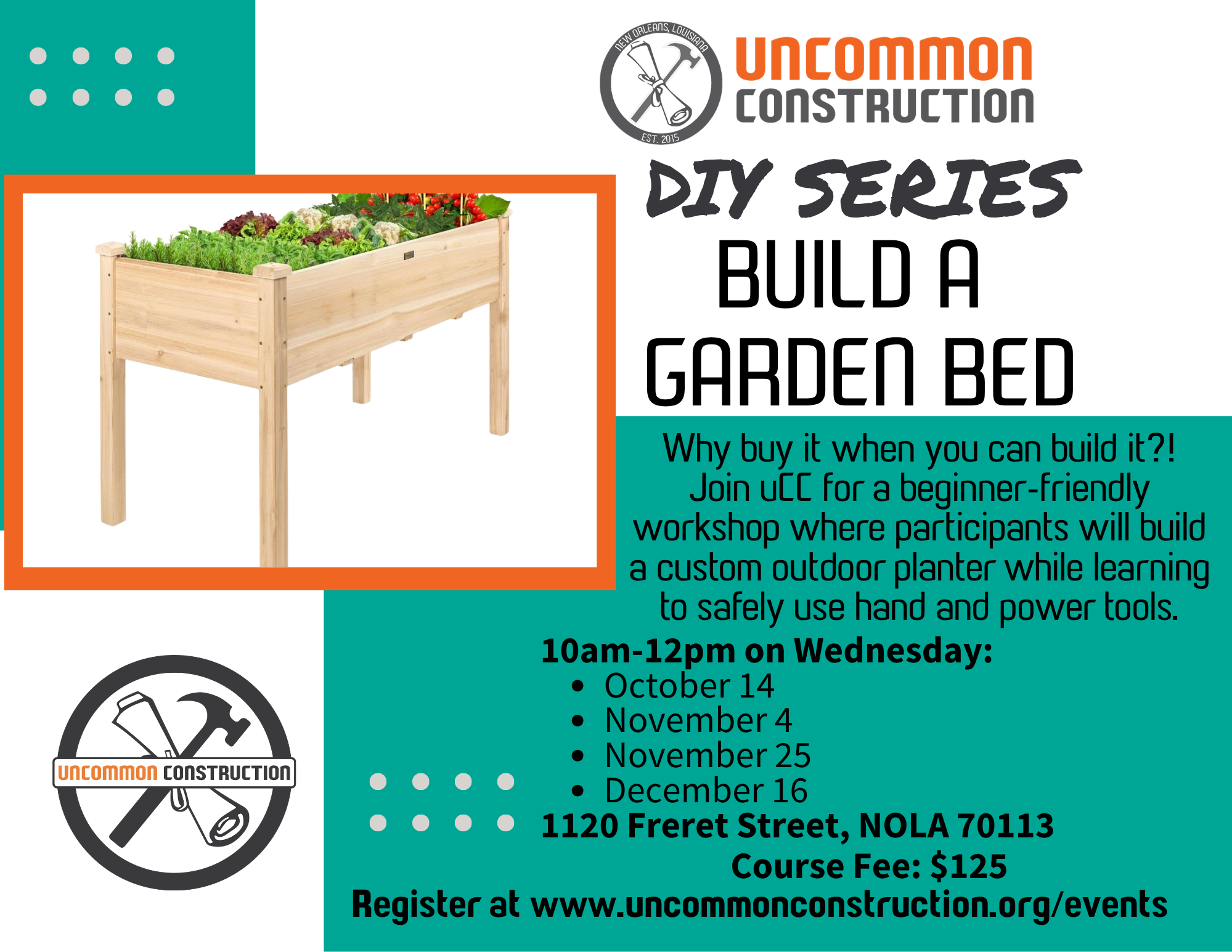 DIY Workshop:  Raised Garden Bed