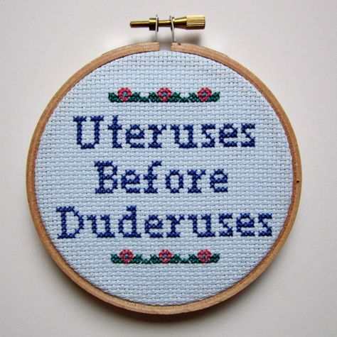 Cross stitch by BananyaStand . Gotta love the Arrested Development reference.