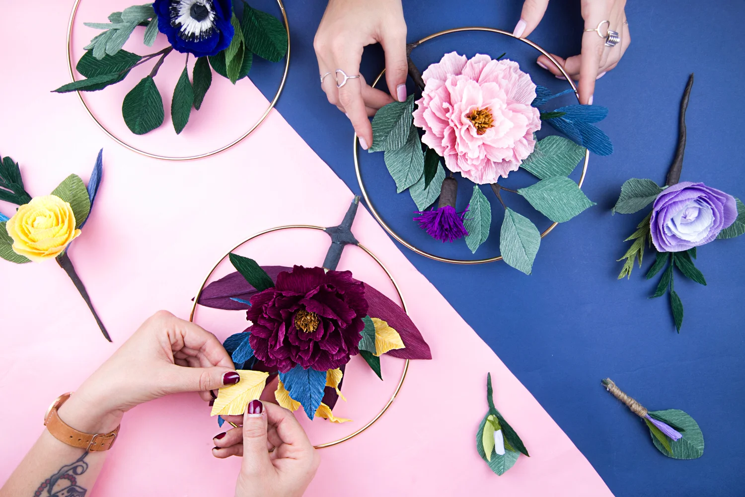 Paper Flower Wreath Workshop