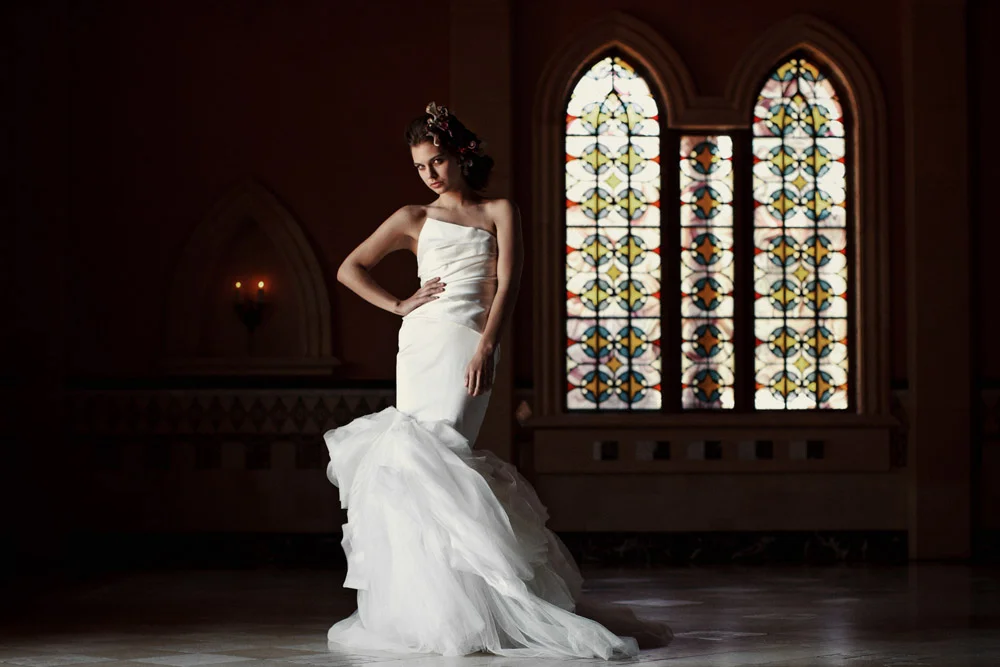 Dramatic Rose Bridal Hair Accessory designed by Eddie Zaratsian Lifestyle and Design, Photos by Apertura Photography