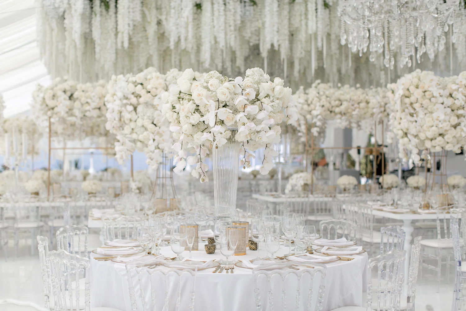 white floral wedding