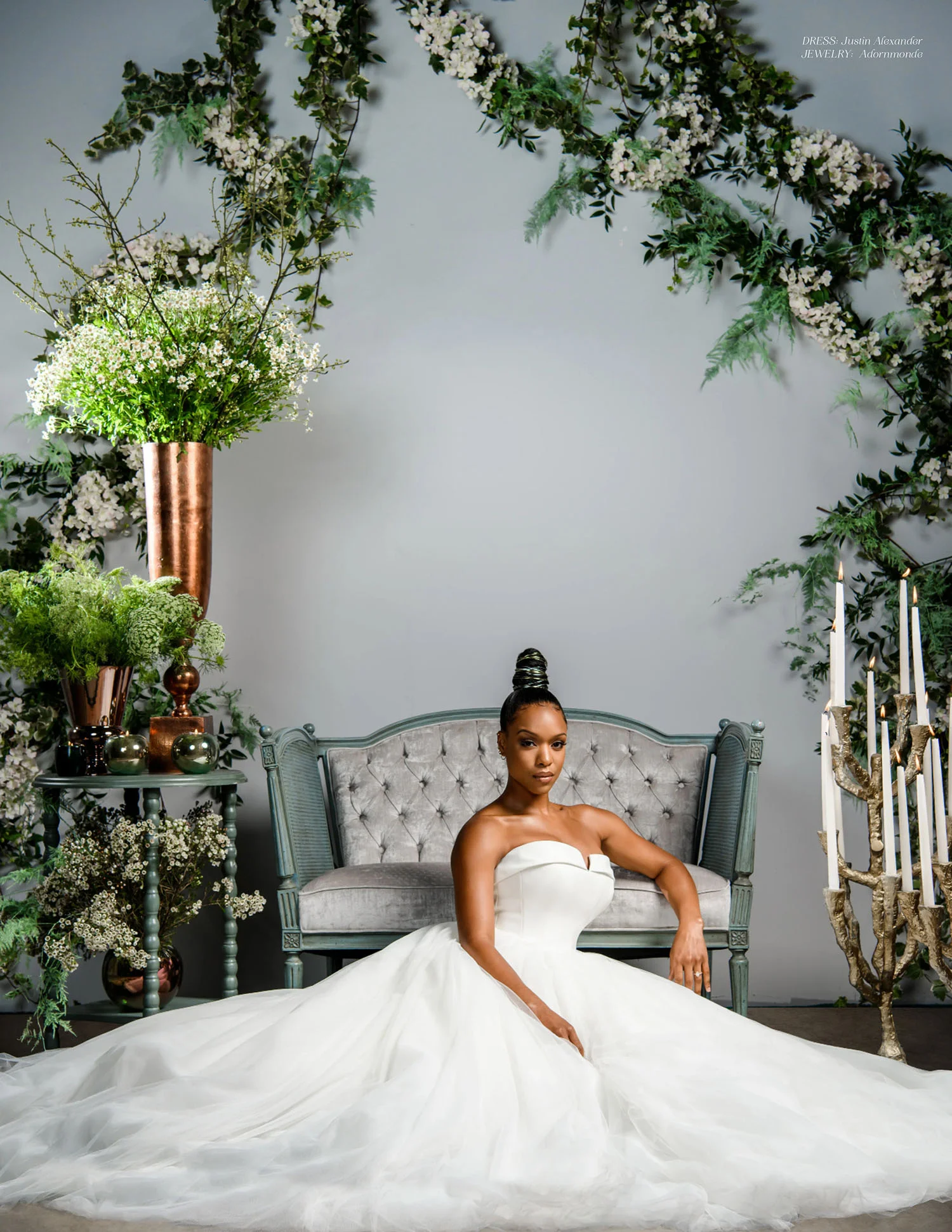 MunaLuchi Bride Winter 2019 Michelle Mitchenor Bridal Shoot - Set design by Eddie Zaratsian