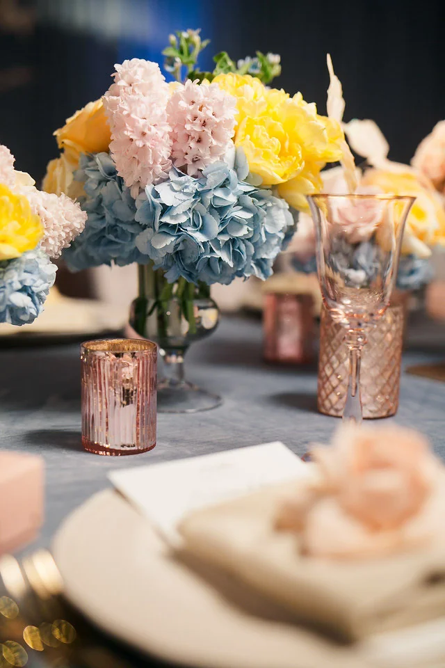 Spring butterfly themed baptism reception - floral design by Eddie Zaratsian