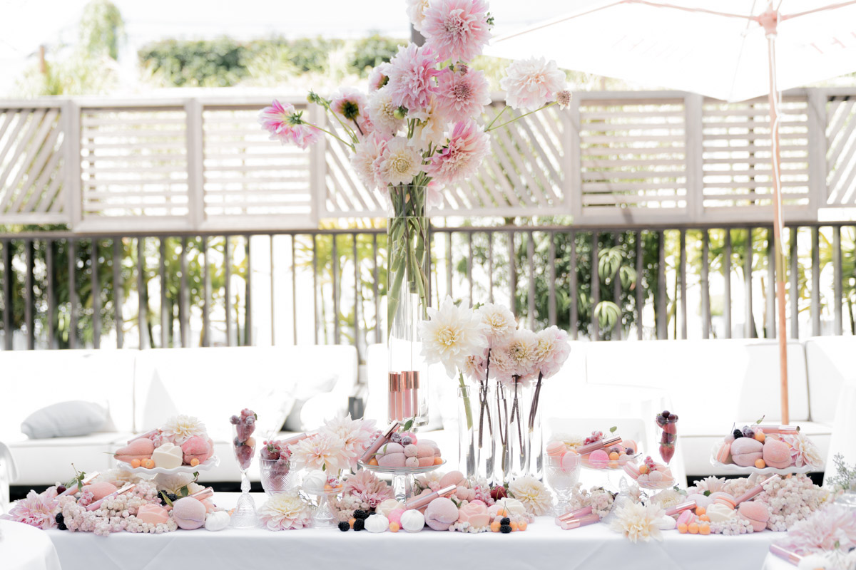Lilit Cardanian & Elcie Cosmetics Lip Linyl launch party - pink party decor by Eddie Zaratsian, photo by RTG Photography